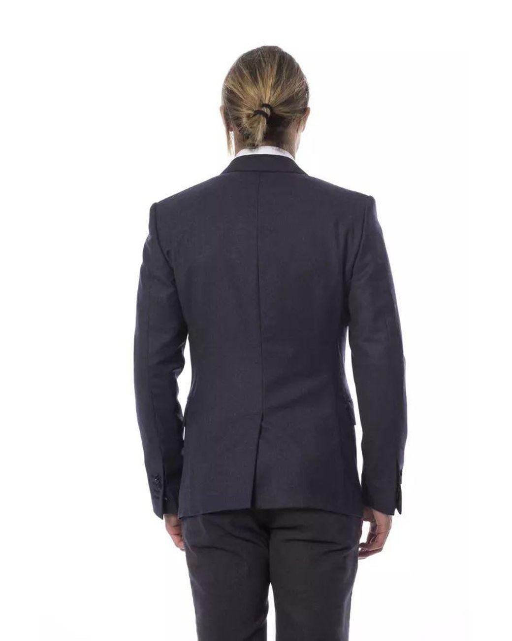 Verri Elegant Blue Wool Single for men