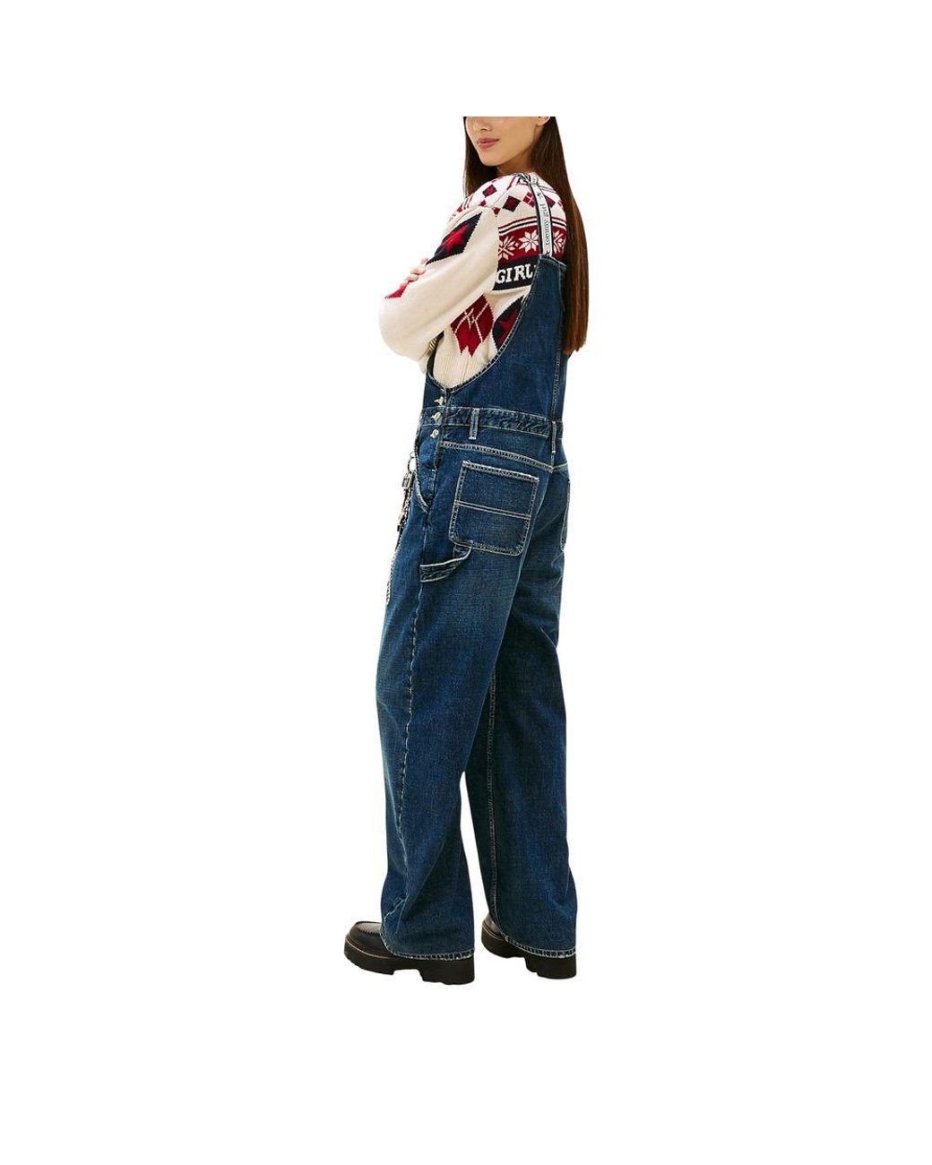 Tommy Hilfiger Blue Cotton Jumpsuit