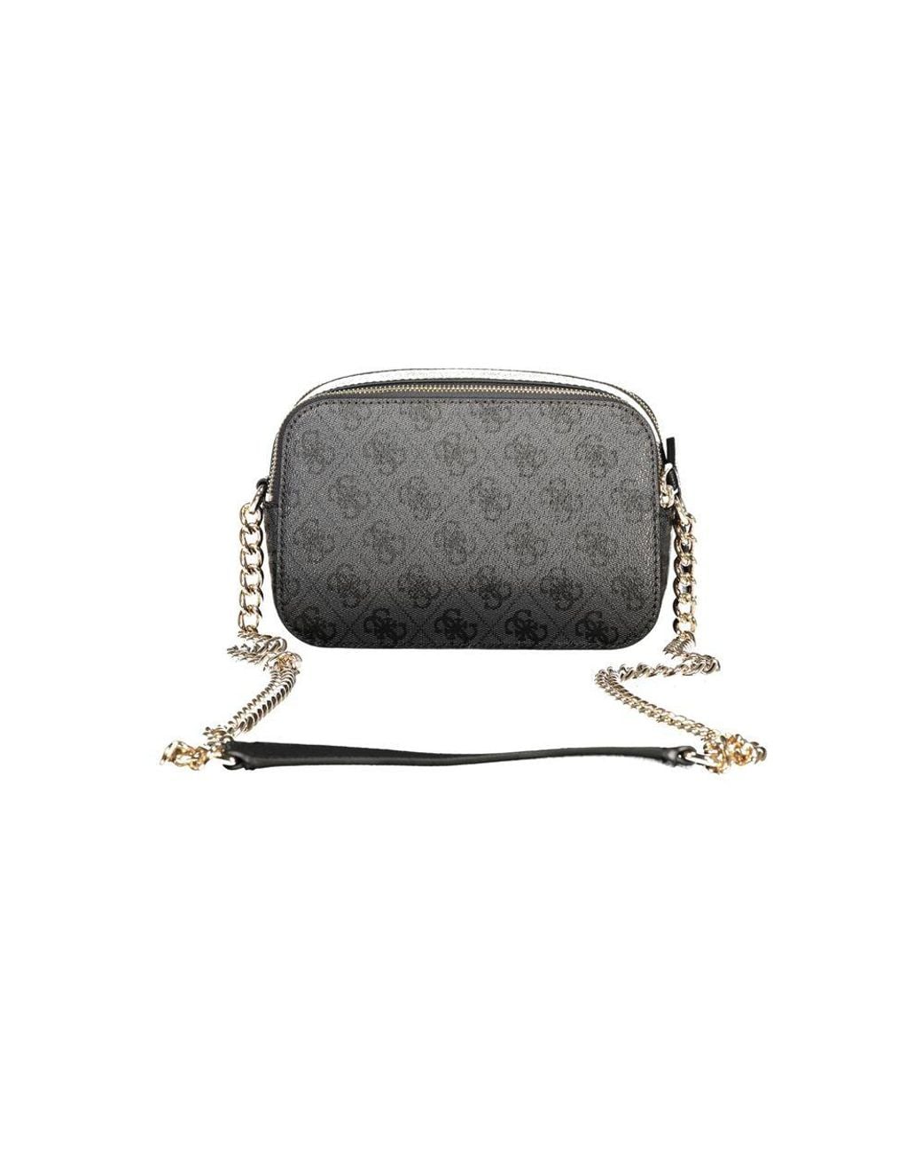 Guess Gray Black Polyethylene Handbag