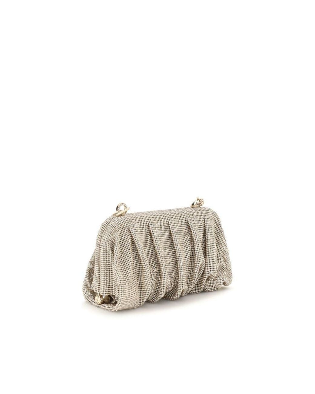 Benedetta Bruzziches Gray Silver Aluminum Clutch Bag
