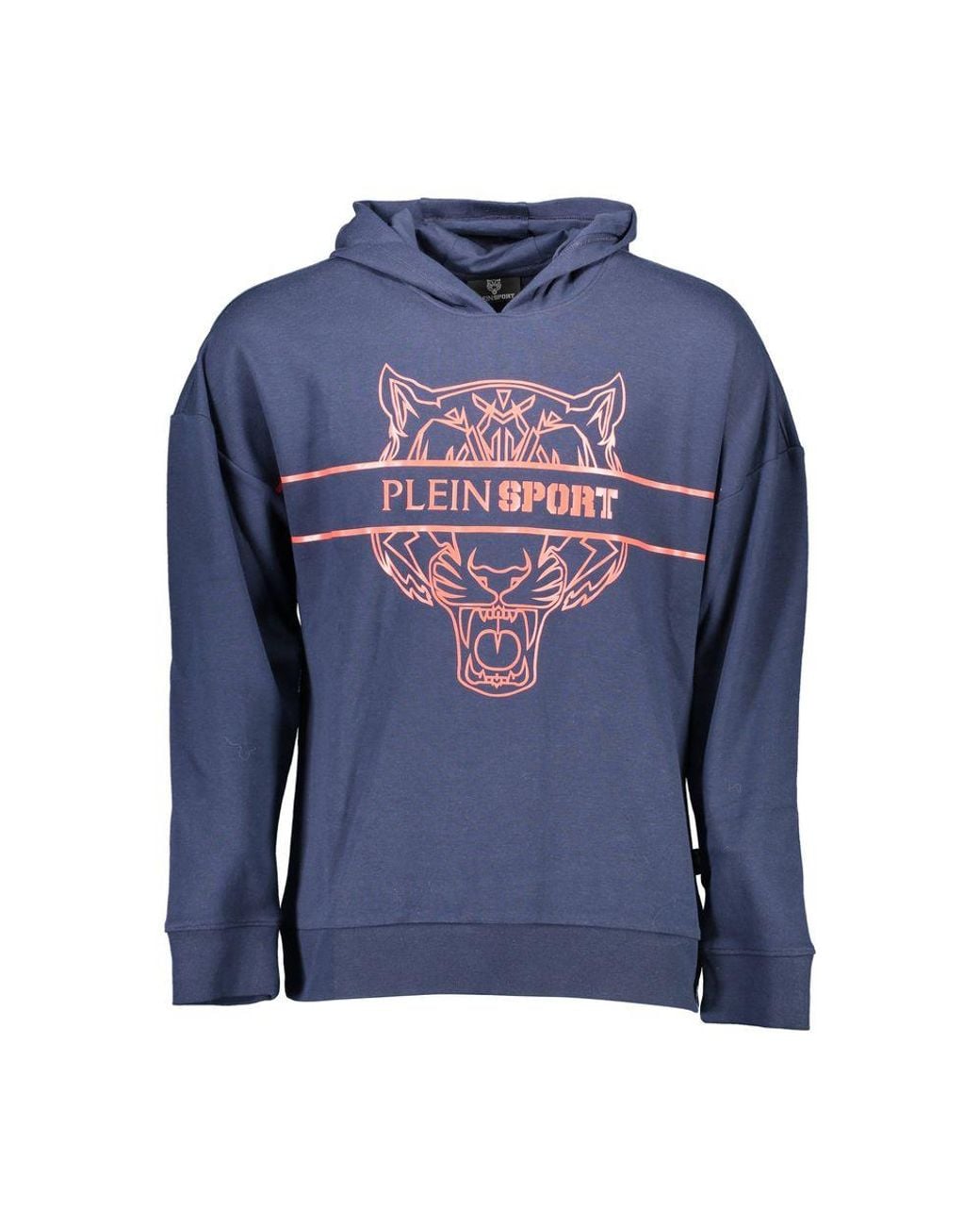 Philipp Plein Blue Cotton Hoodie for men