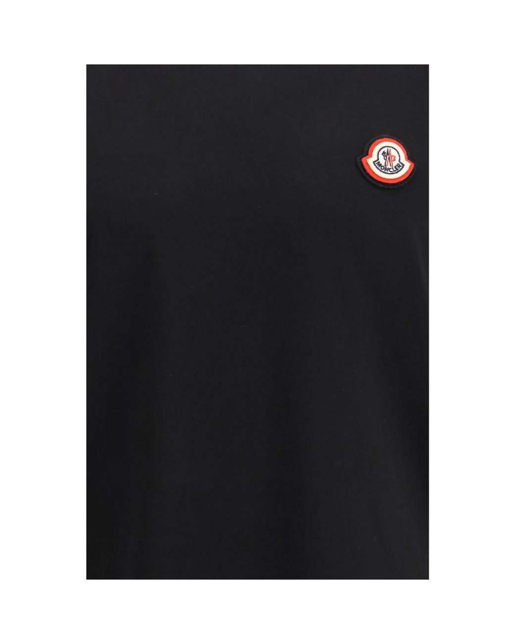 Moncler Black Cotton Jersey Logo T-Shirt T-Shirts for men