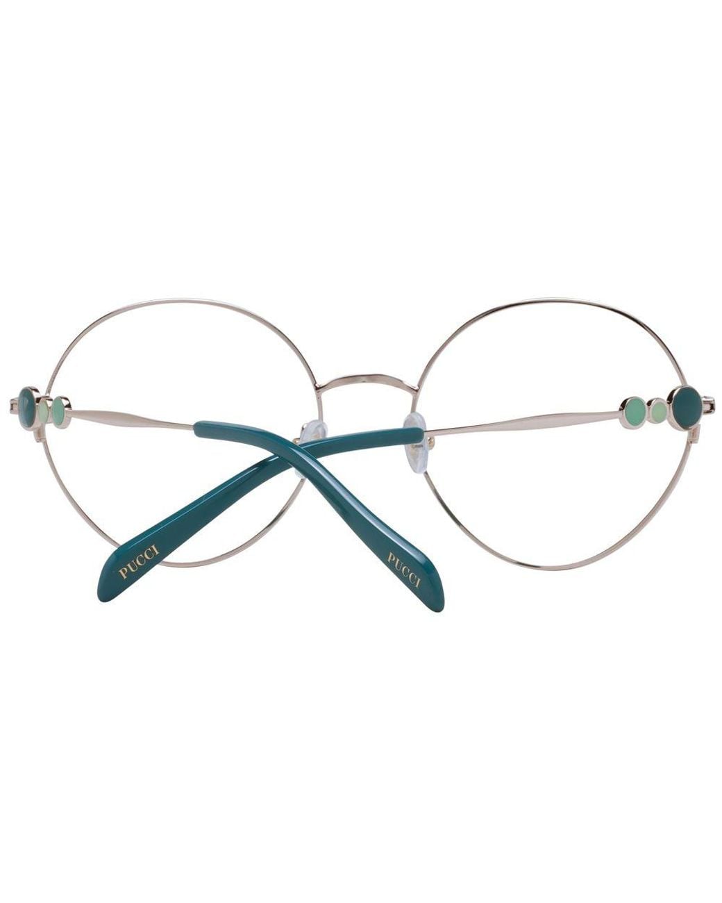 Emilio Pucci Metallic Rose Gold Metal Glasses (frames)