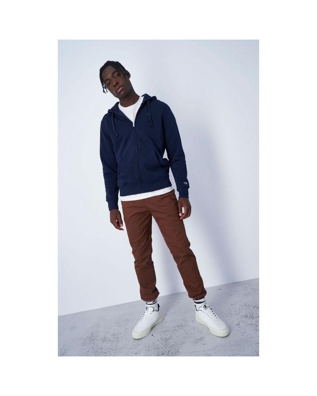 Champion Blue Cotton Joggers (Workout Pants) for men