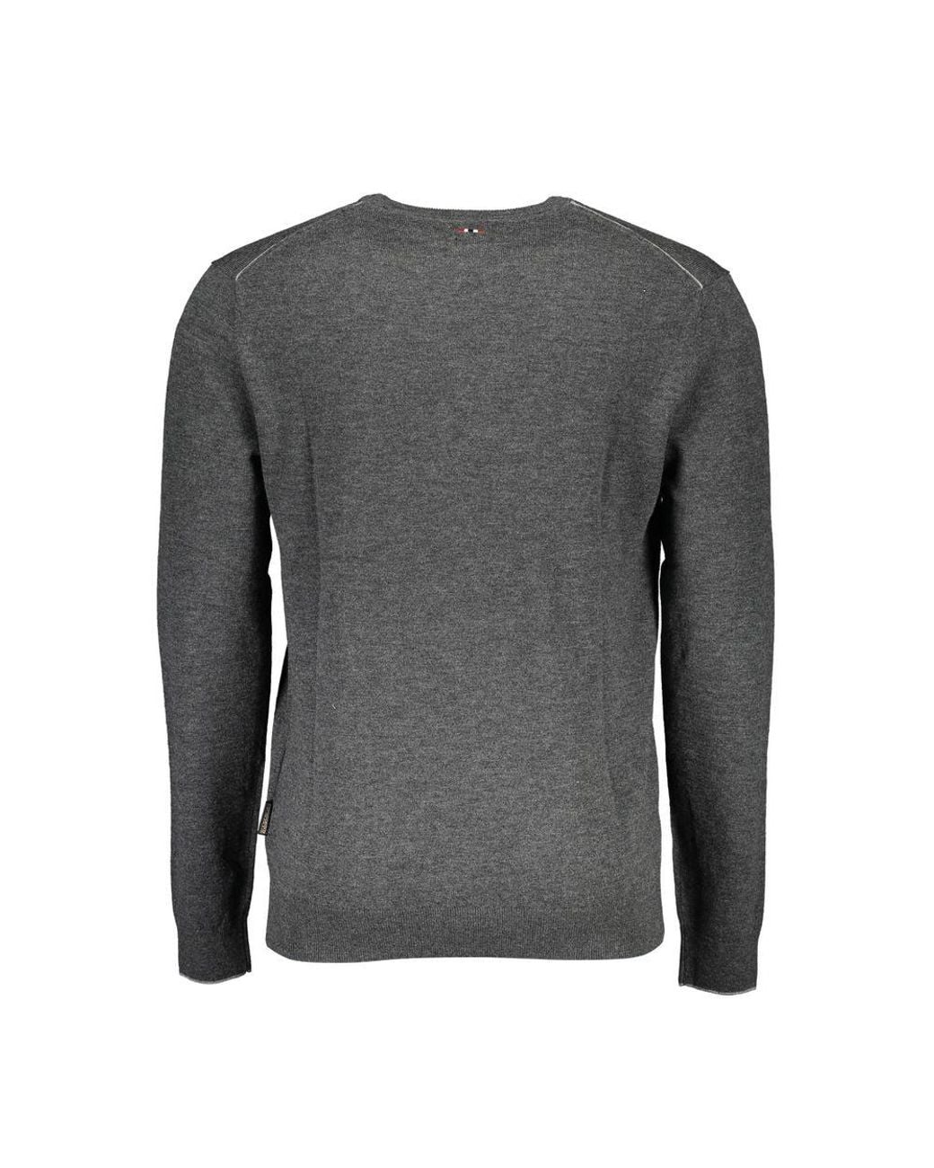 Napapijri Gray Grigio Wool Sweater for men