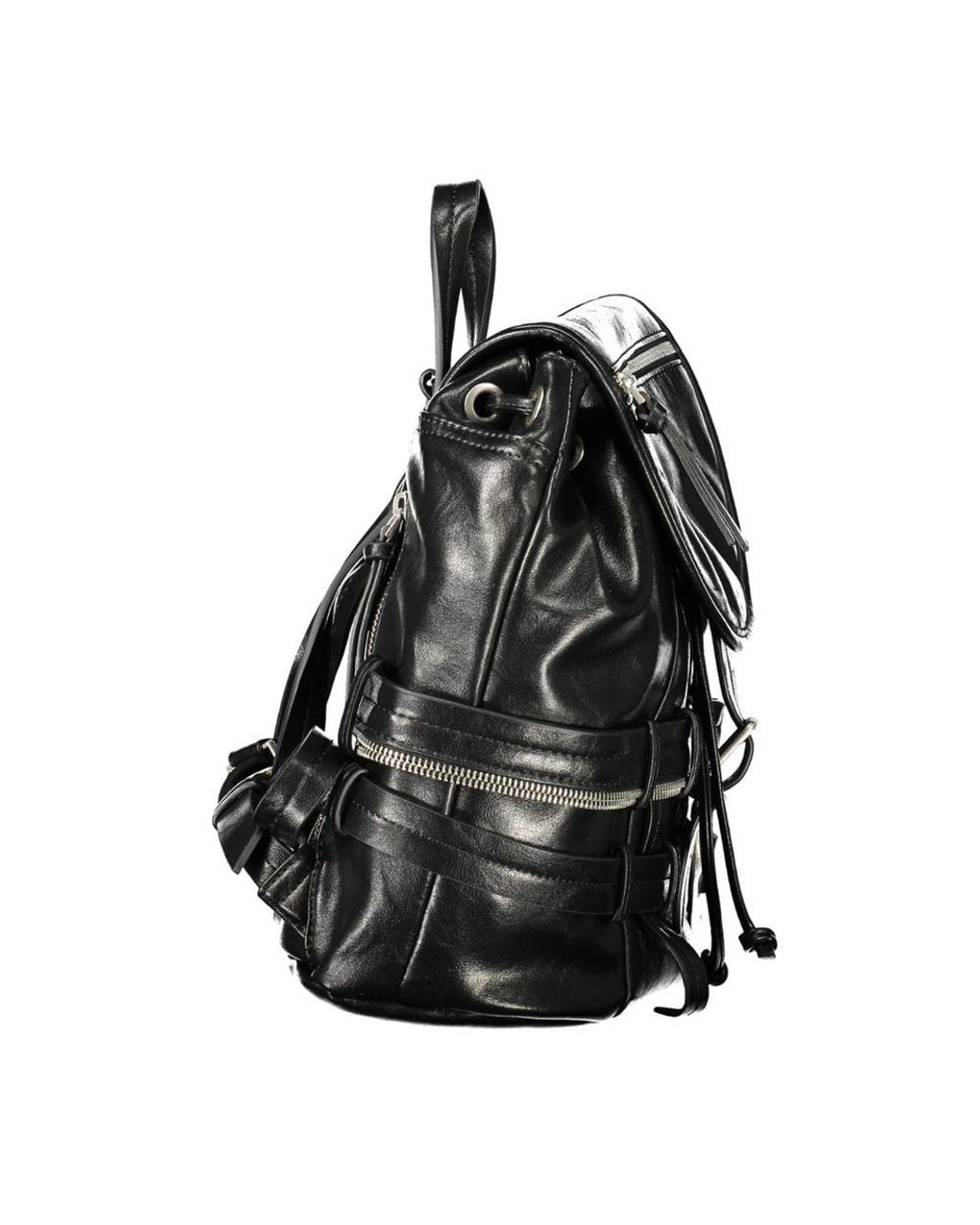 Desigual Black Polyurethane S Backpack