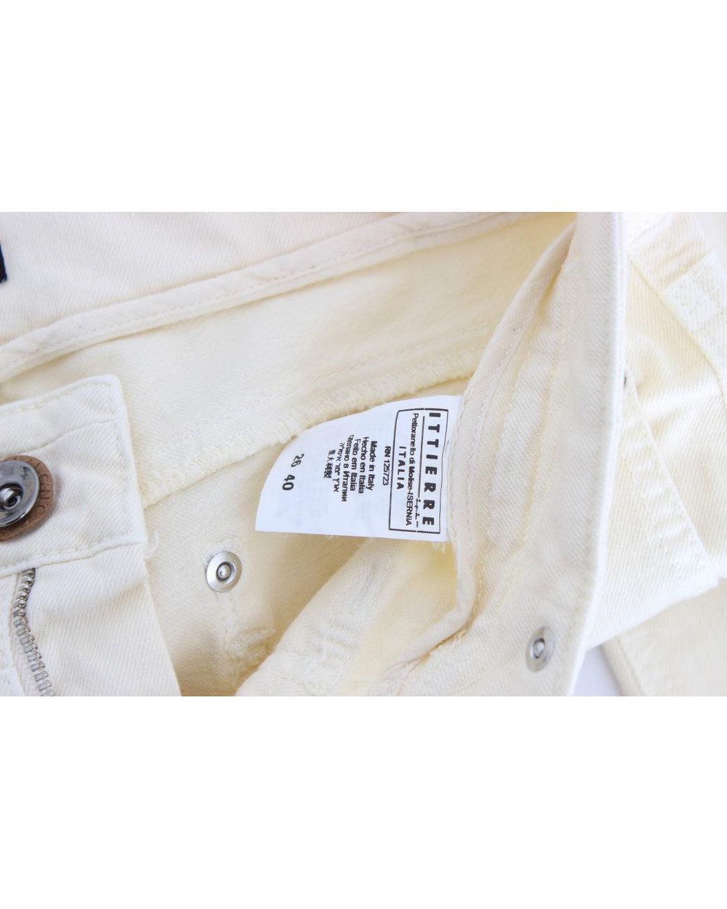 CoSTUME NATIONAL White Cotton Stretch Flare Jeans
