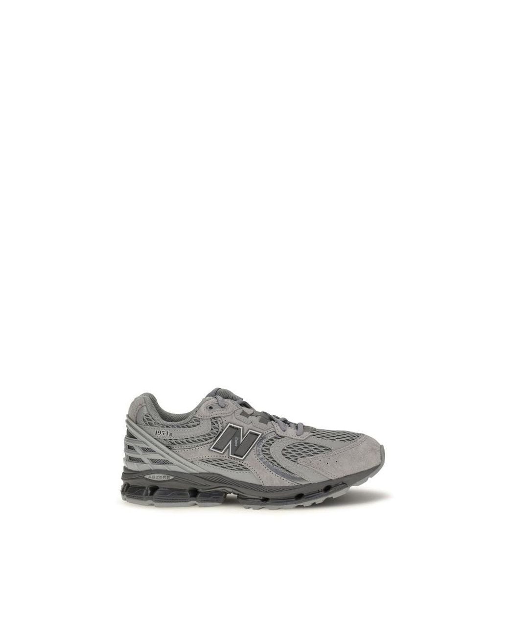 New Balance Gray Fabric Athletic Sneakers for men