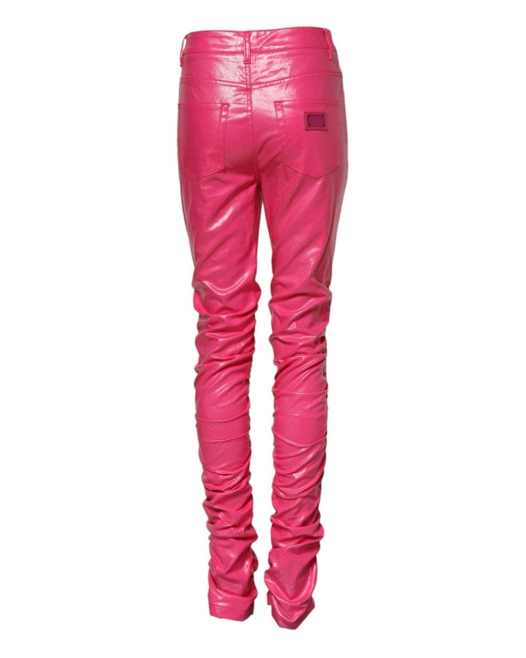 Dolce & Gabbana Pink Cotton High Waisted Skinny Denim Jeans for men