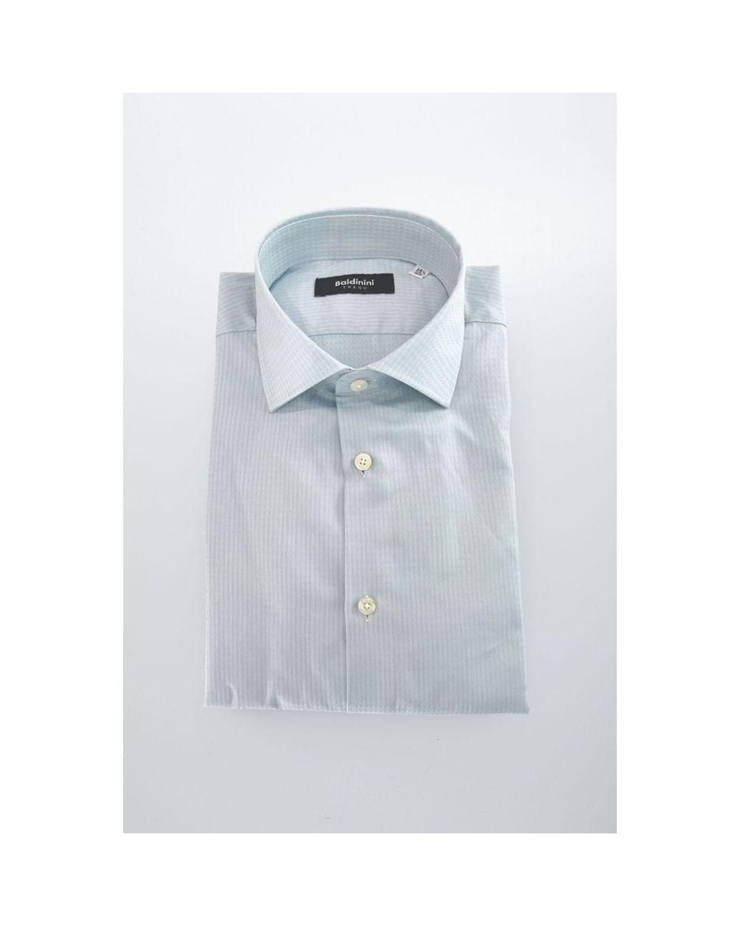 Baldinini Light Blue Cotton Men Shirt for men