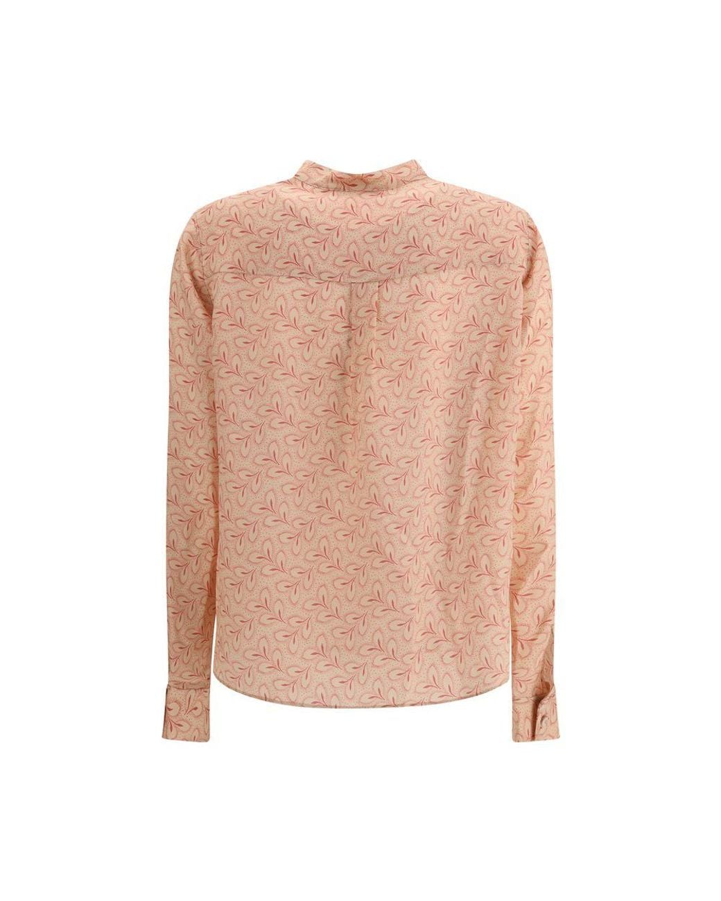 Kristina Ti Light Pink Silk Pattern Shirt