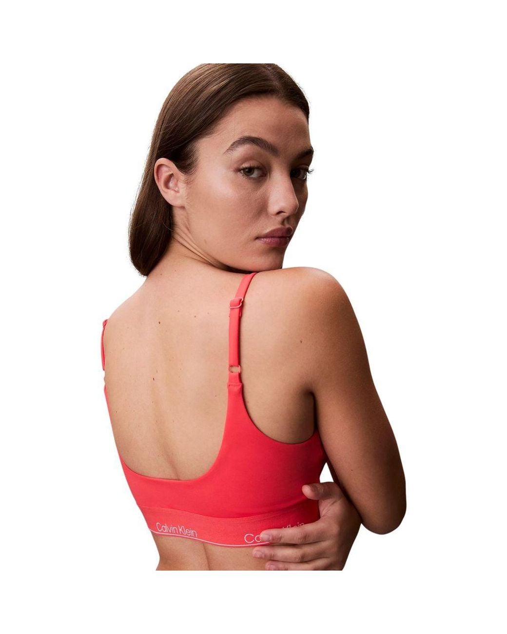 Calvin Klein Red Orange Recycled Polyester Bikini