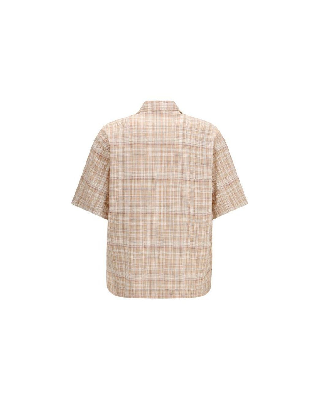 sunflower Natural Orange Cotton Pattern Shirt for men