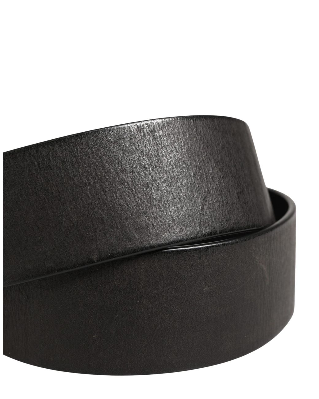 Dolce & Gabbana Black Classic Leather Metal Buckle Belt Calf for men