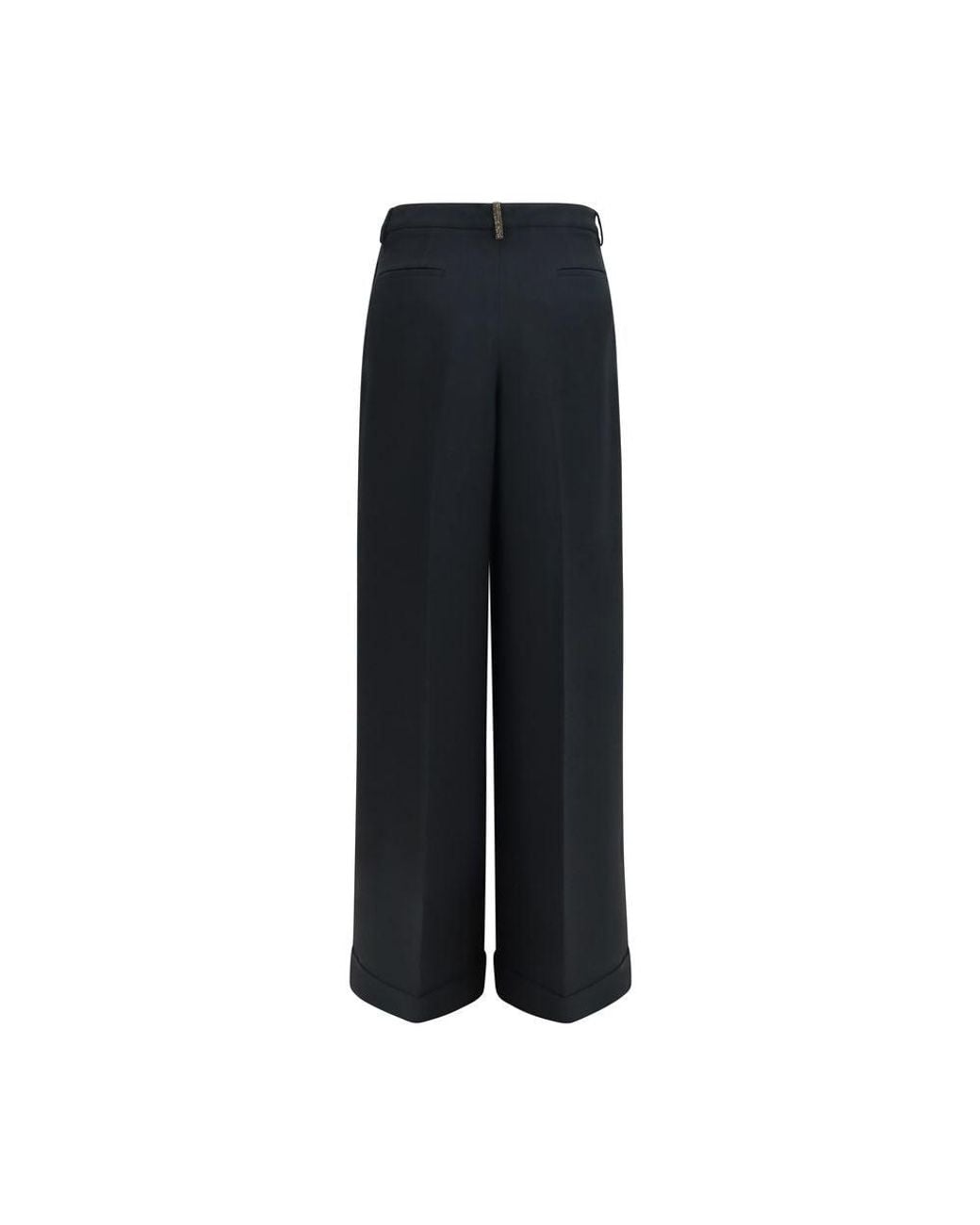Fabiana Filippi Black Acetate Casual Pants