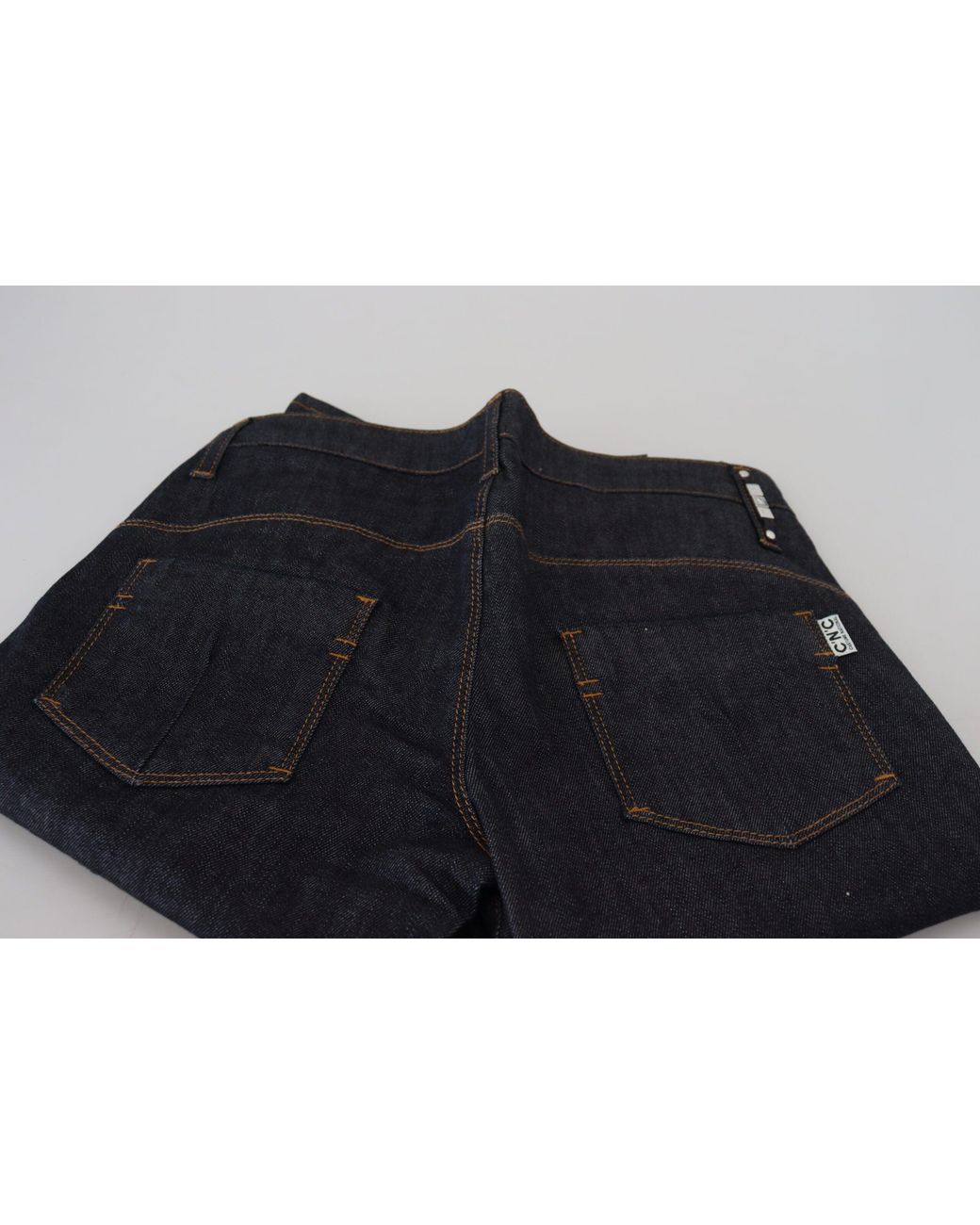CoSTUME NATIONAL Black Blue Low Waist Straight Denim Pants Jeans