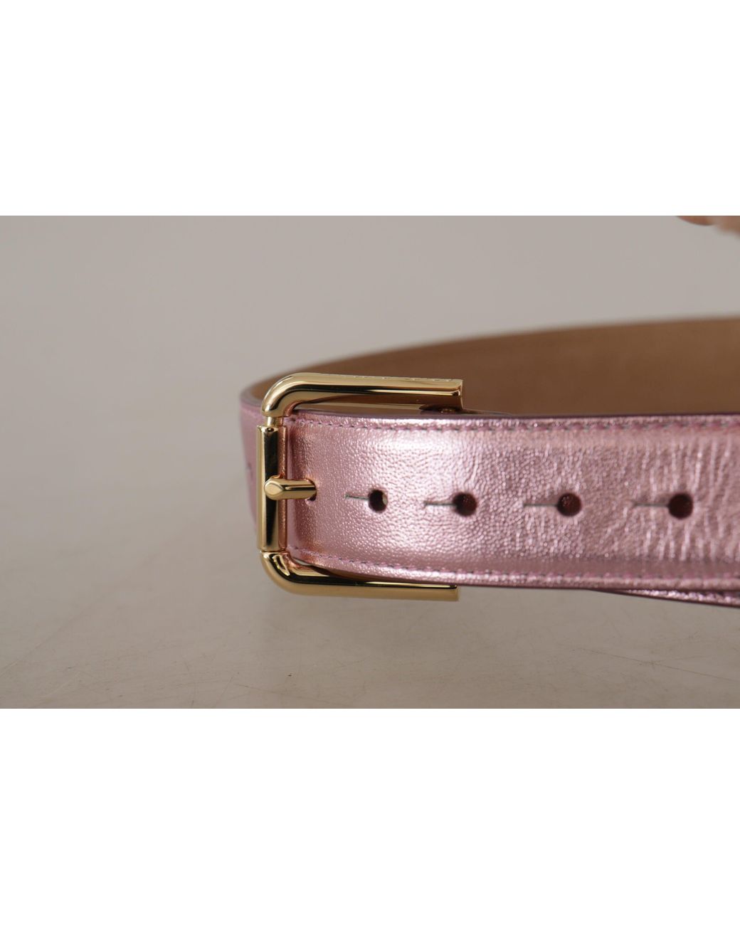 Dolce & Gabbana Black Elegant Metallic Leather Belt