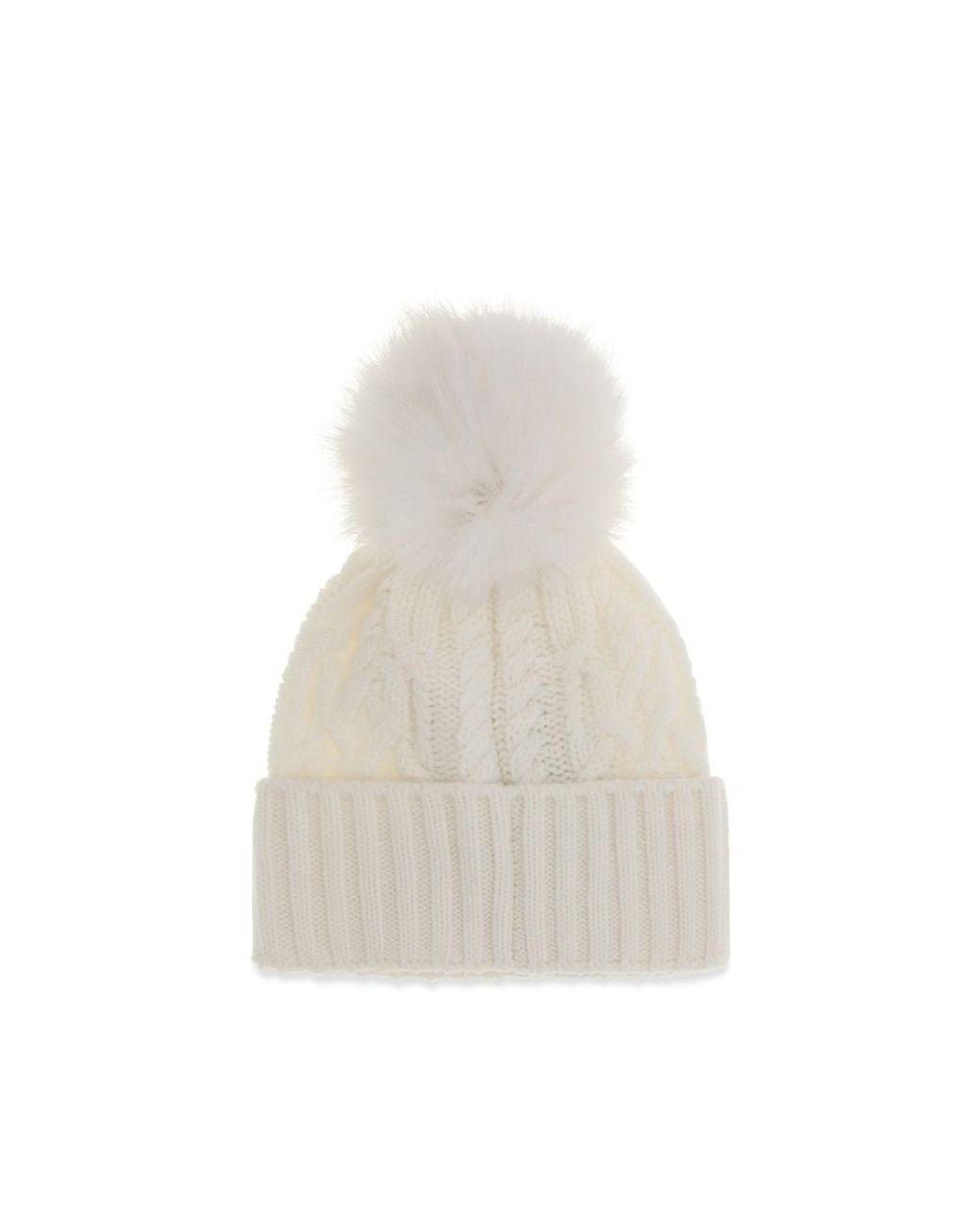 Moncler White Wool Oves Aries Beanie