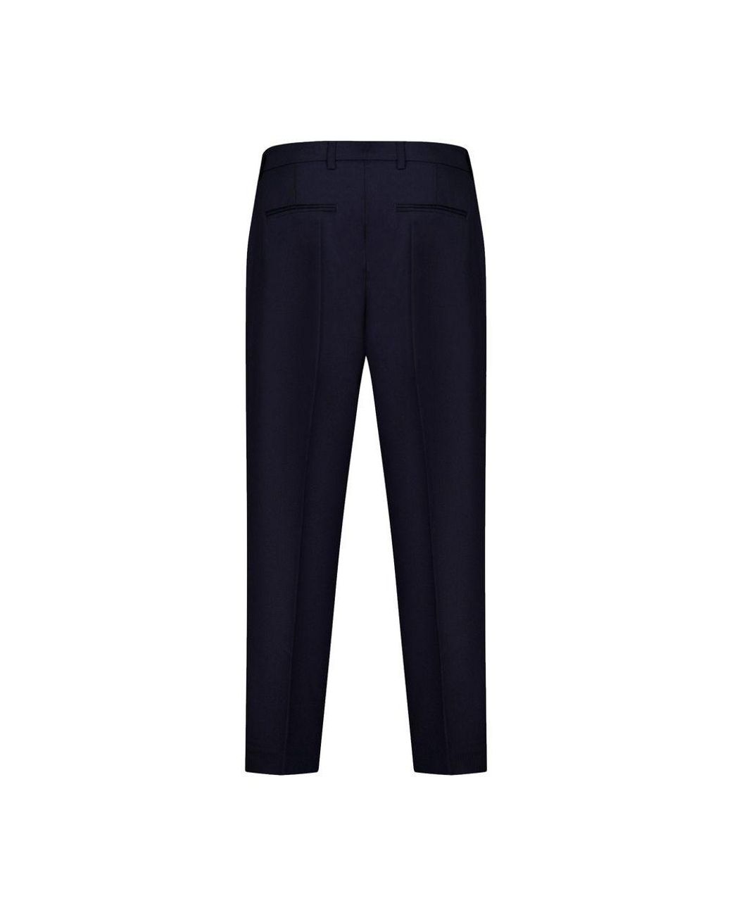 AUTORE Blue Wool Dress Pants for men