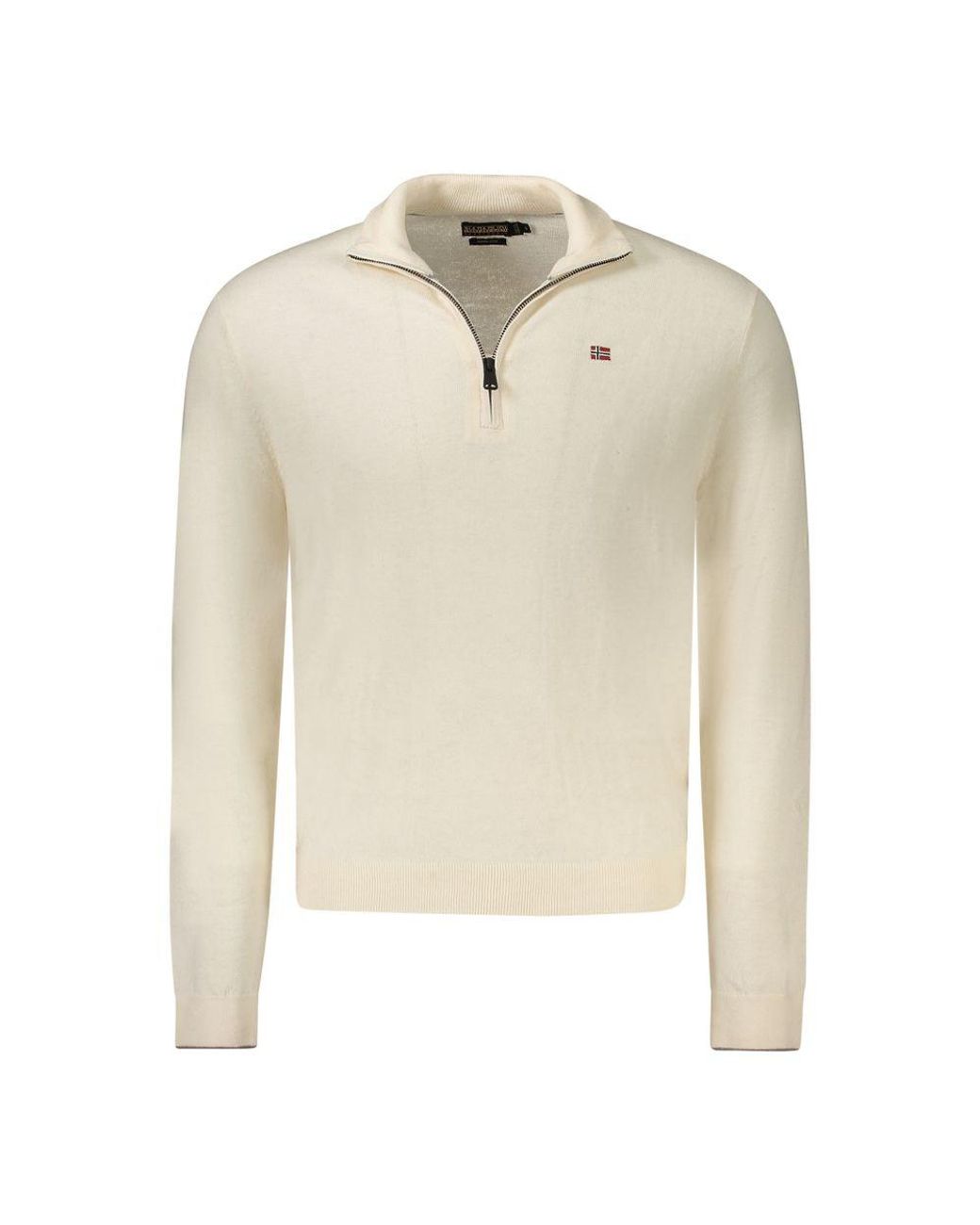 Napapijri White Wool Sweater for men