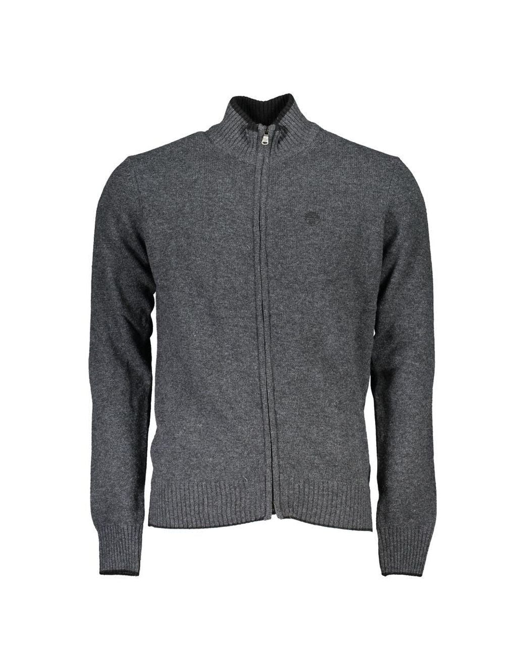 North Sails Gray Grigio Poliammide Men Cardigan for men