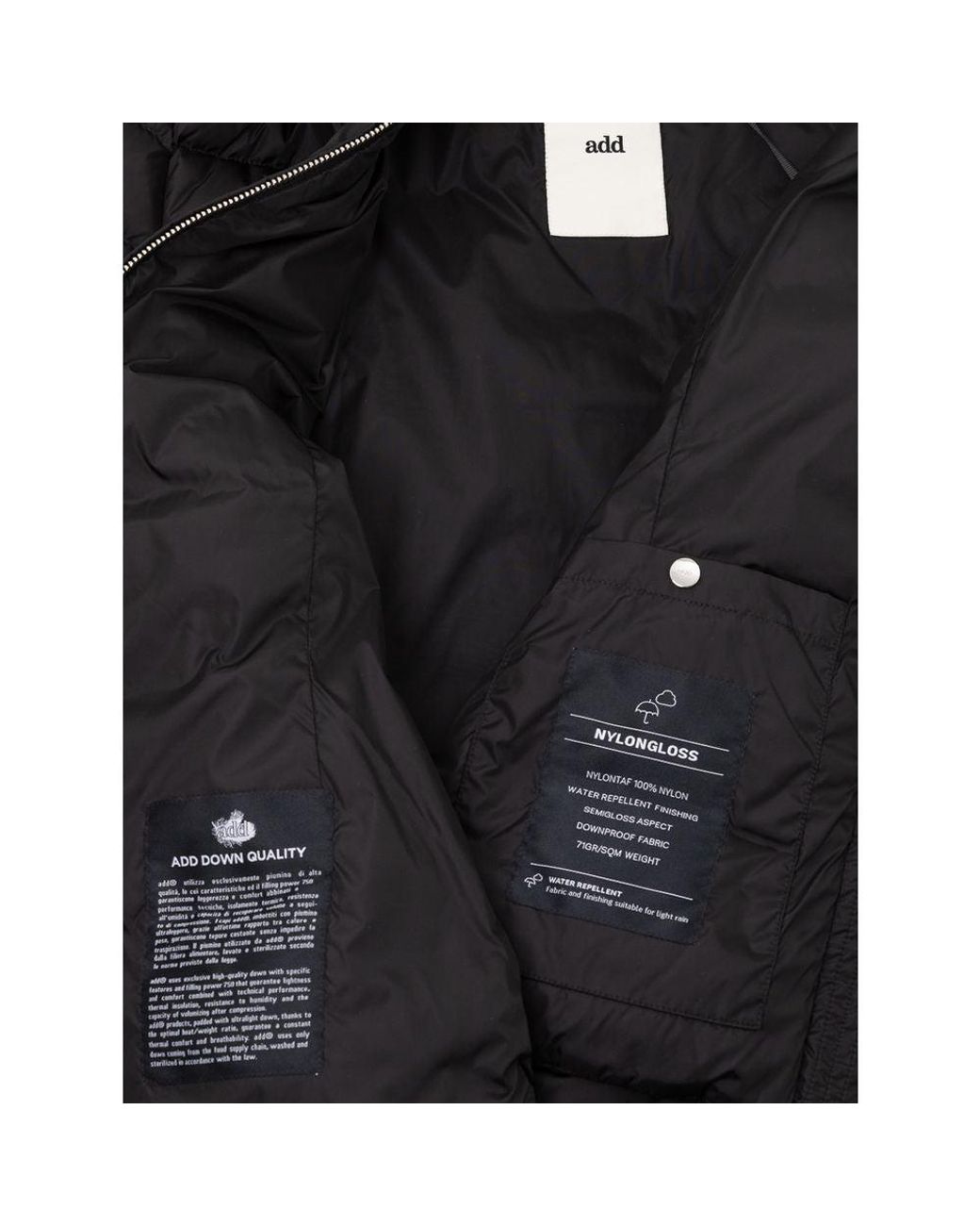 Add Black Polyamide Jackets & Coat