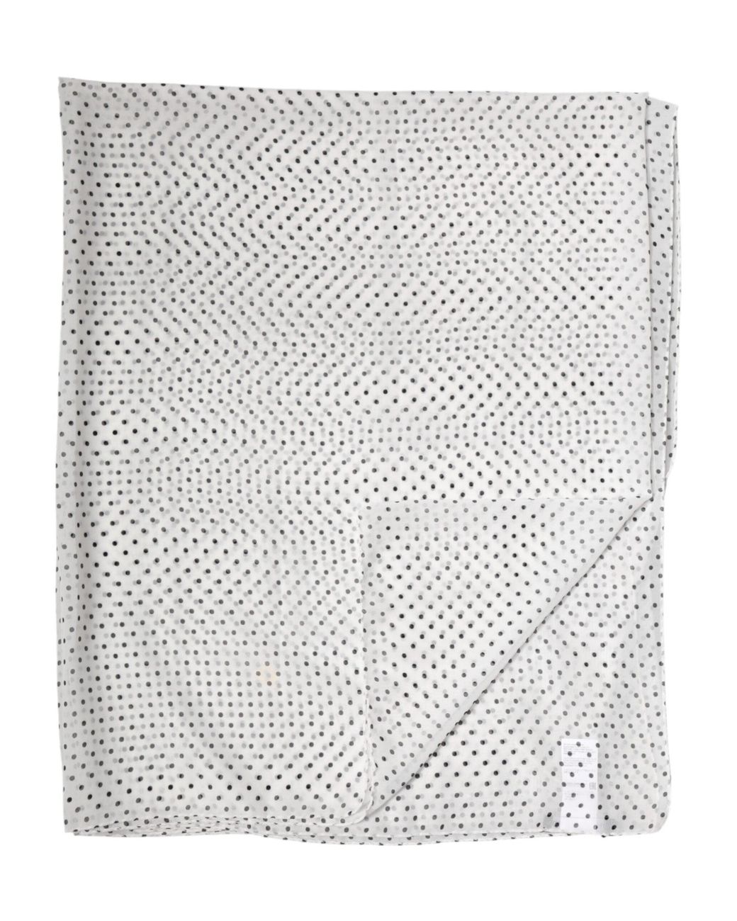 Dolce & Gabbana Metallic Polka Dot Polyester Shawl Scarf