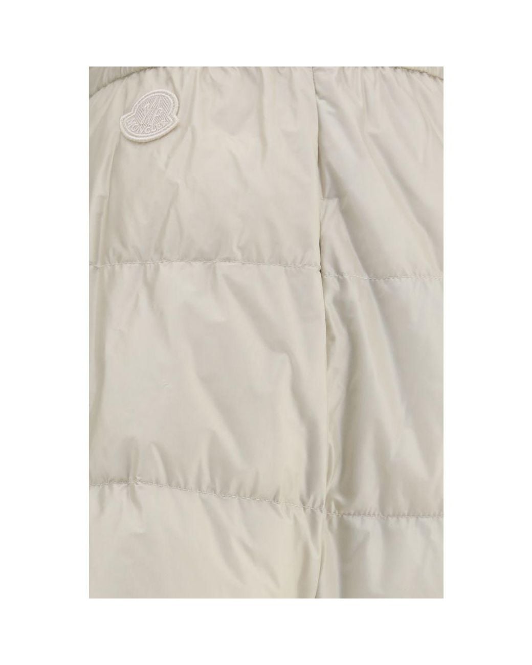 Moncler Natural Beige Nylon Midi Skirt