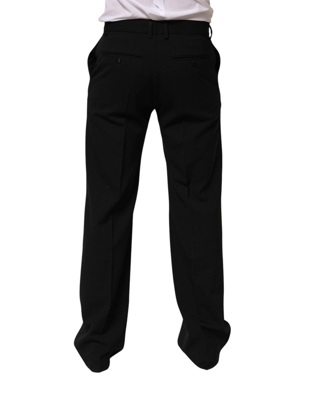 Dolce & Gabbana Black Wool Formal Dress Men Trouser Pants for men