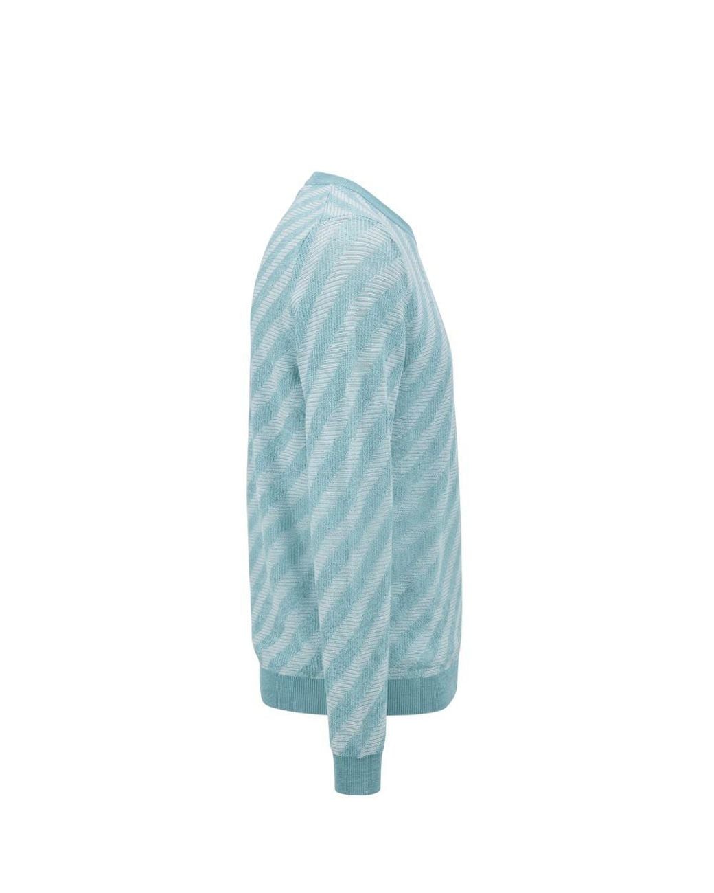Malo Light Blue Linen Men's Sweater for men
