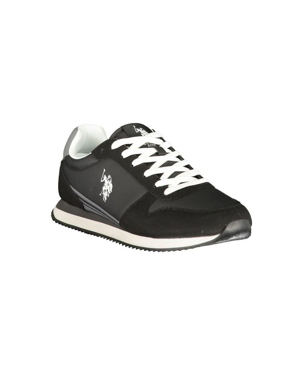 U.S. POLO ASSN. Black Polyurethane Men's Sneaker for men