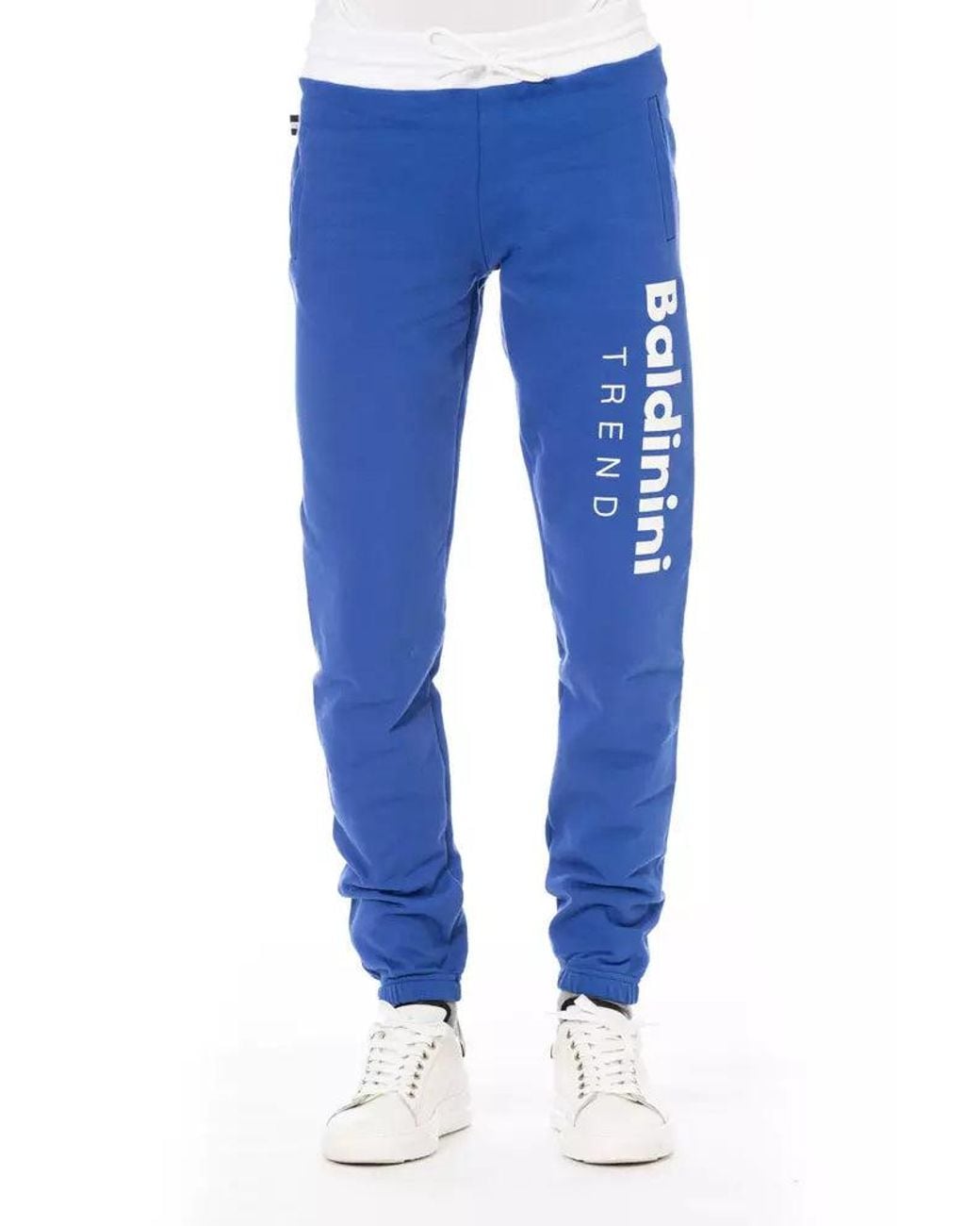 Baldinini Blue Elegant Fleece Sport Pants for men