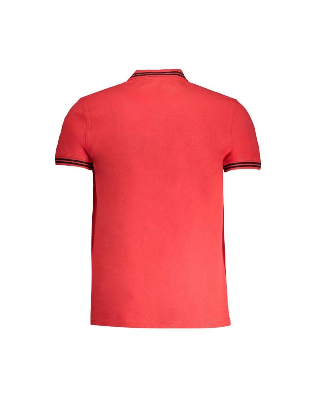 Roberto Cavalli Red Cotton Polo Shirt for men
