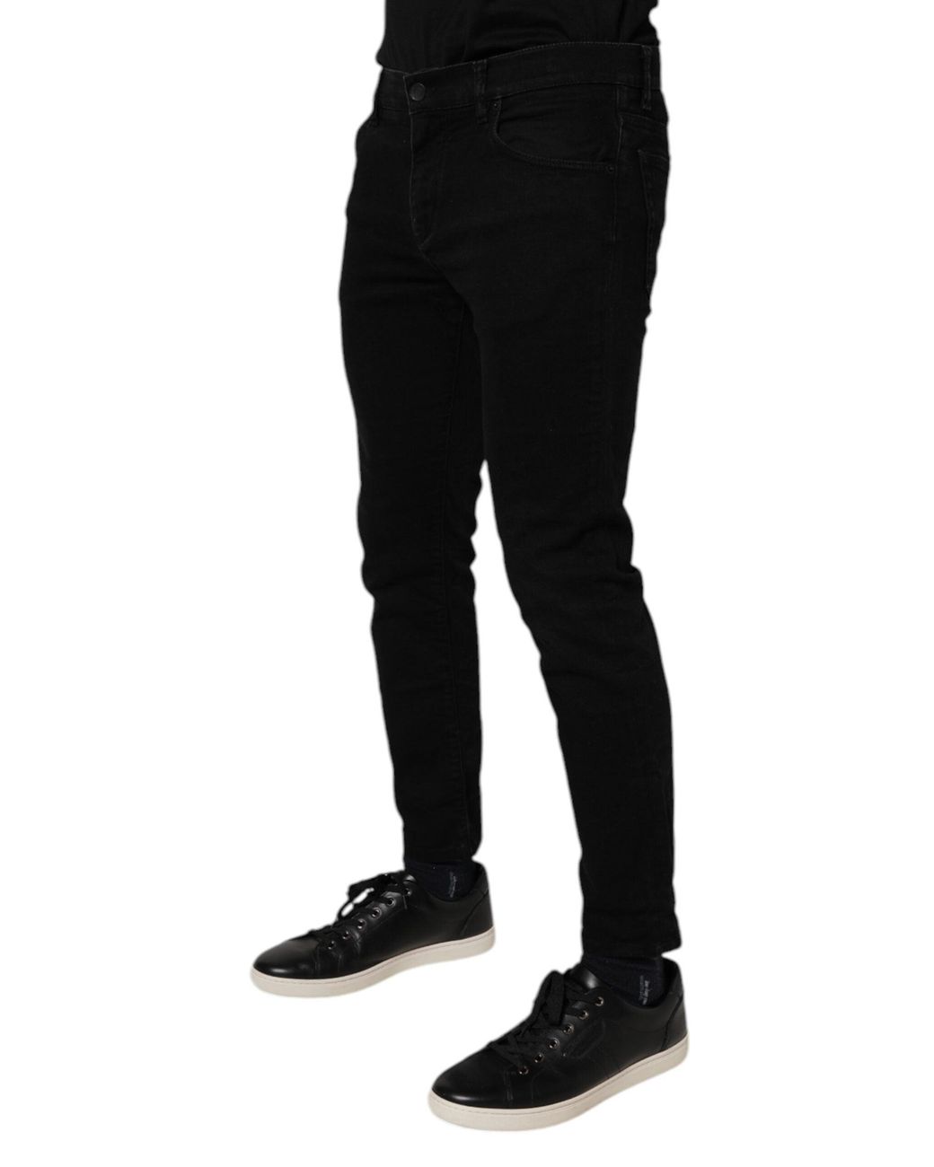 Dolce & Gabbana Black Cotton Stretch Skinny Denim Jeans Co+02 Clothing for men