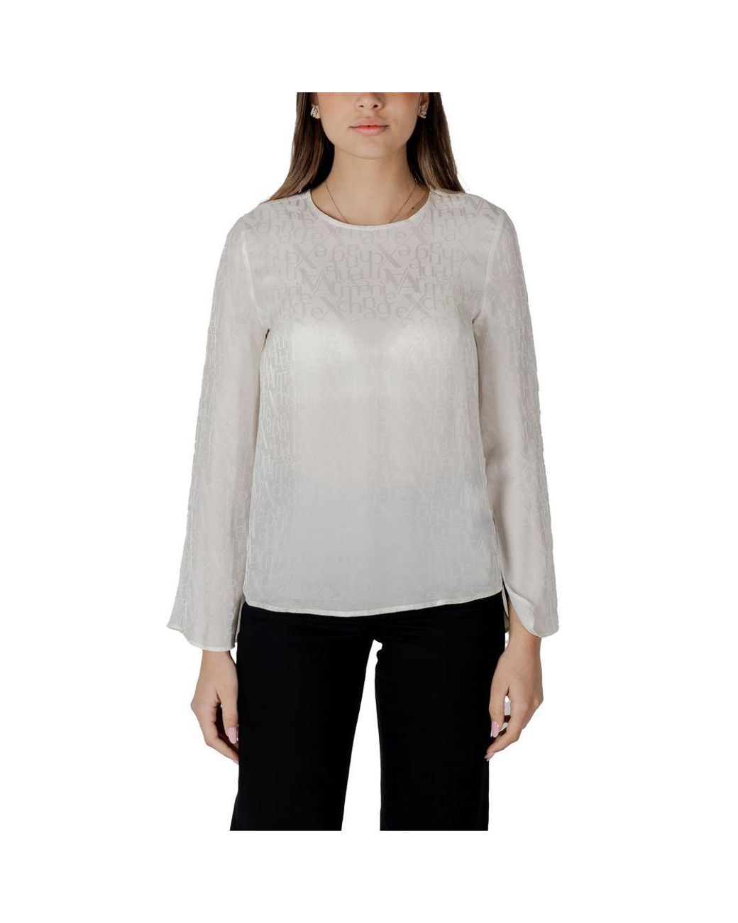 ARMANI EXCHANGE Gray Viscose Blouse