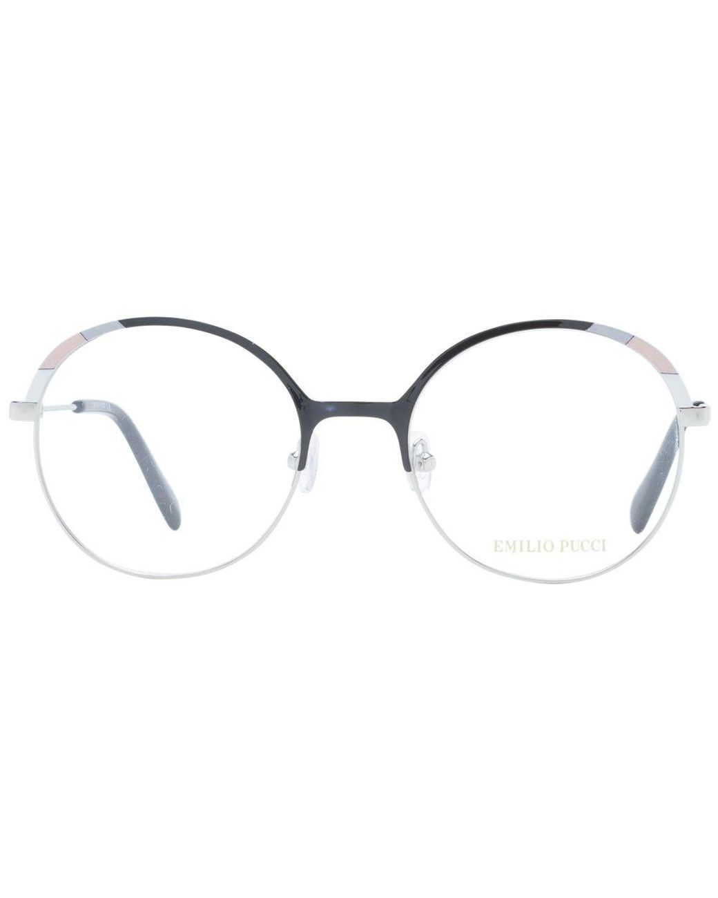 Emilio Pucci Metallic Black Metal Glasses (frames)