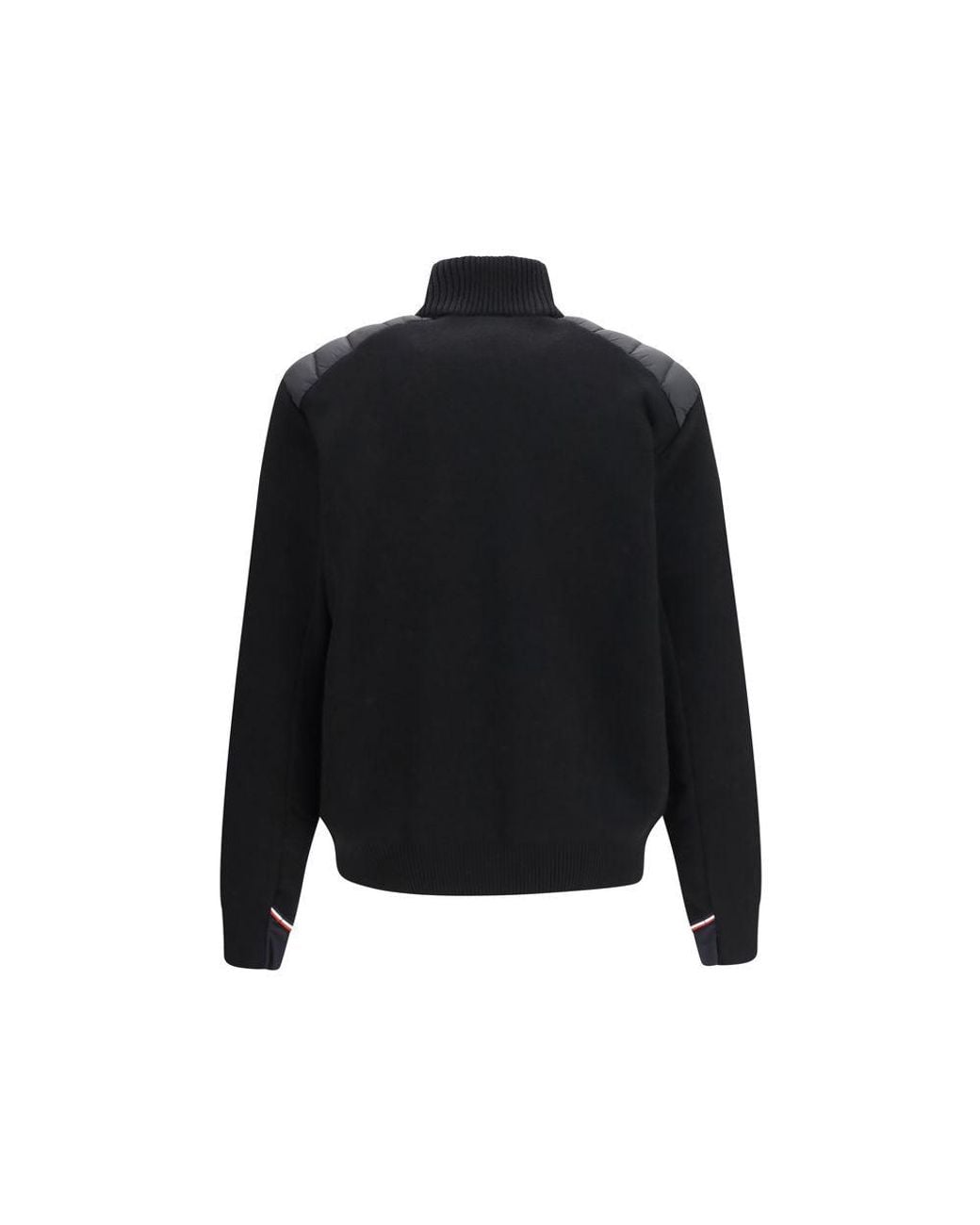 Moncler Black Wool Oves Aries Cardigan for men