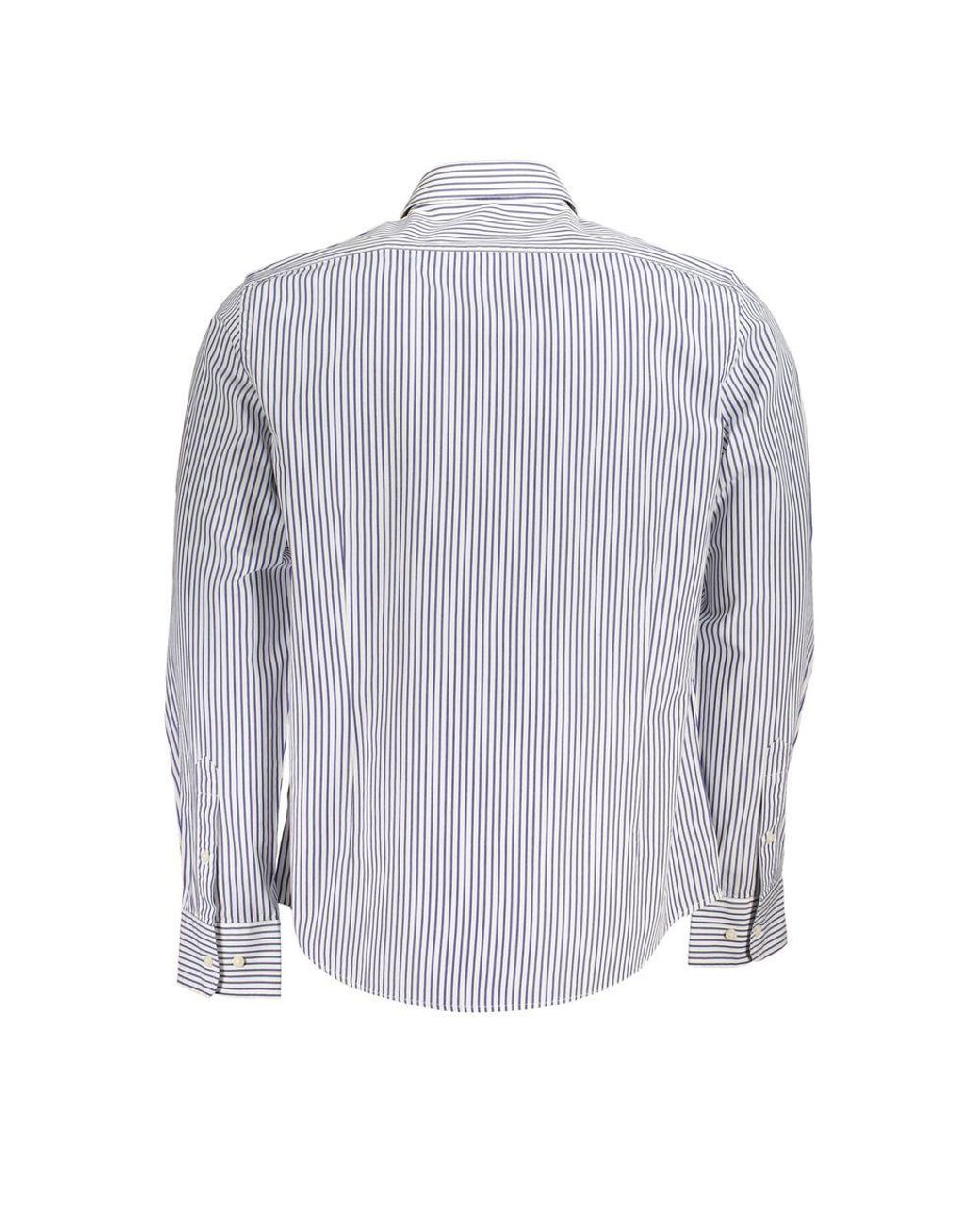 La Martina Blue Cotton Shirt for men