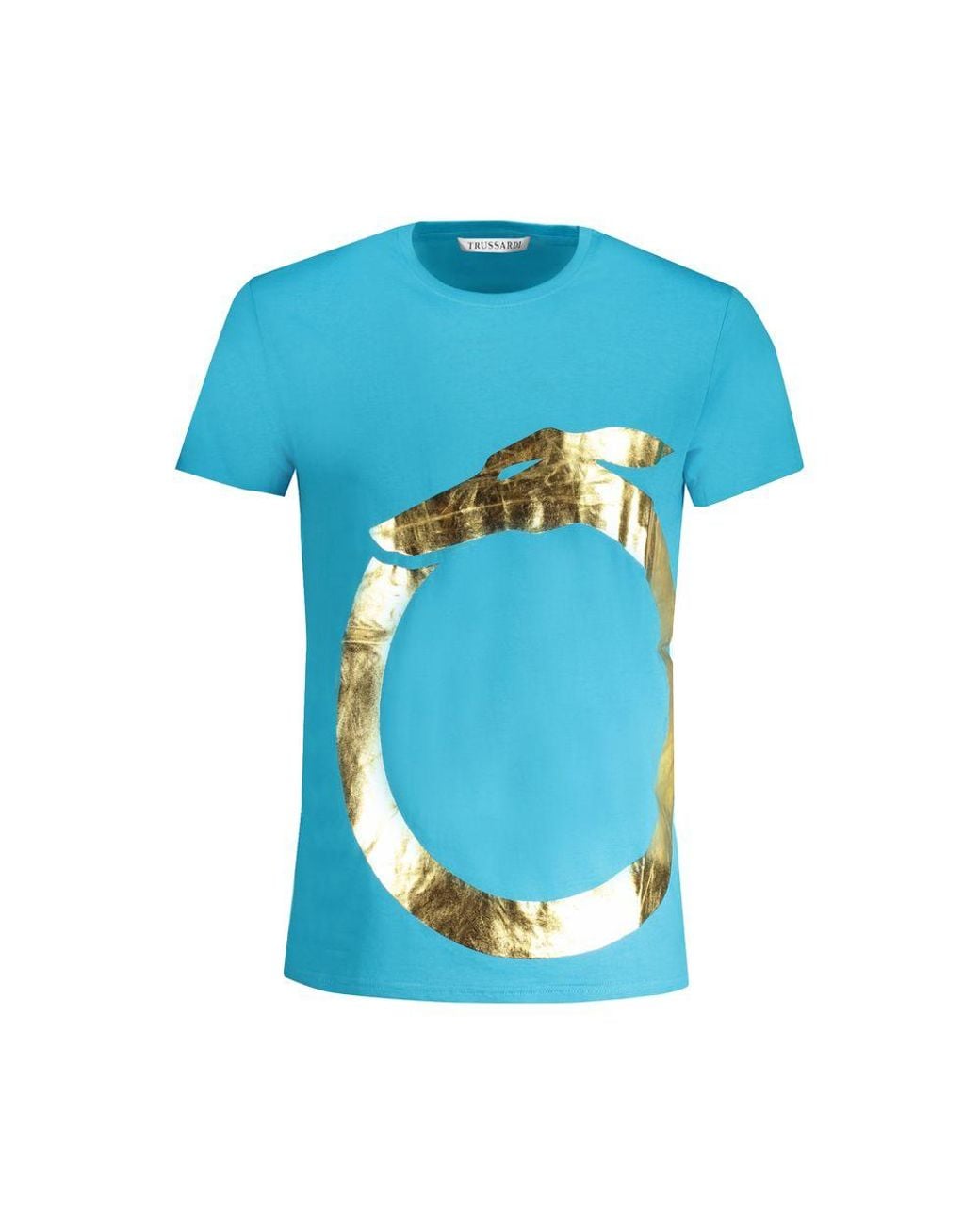 Trussardi Blue Cotton T-Shirt for men