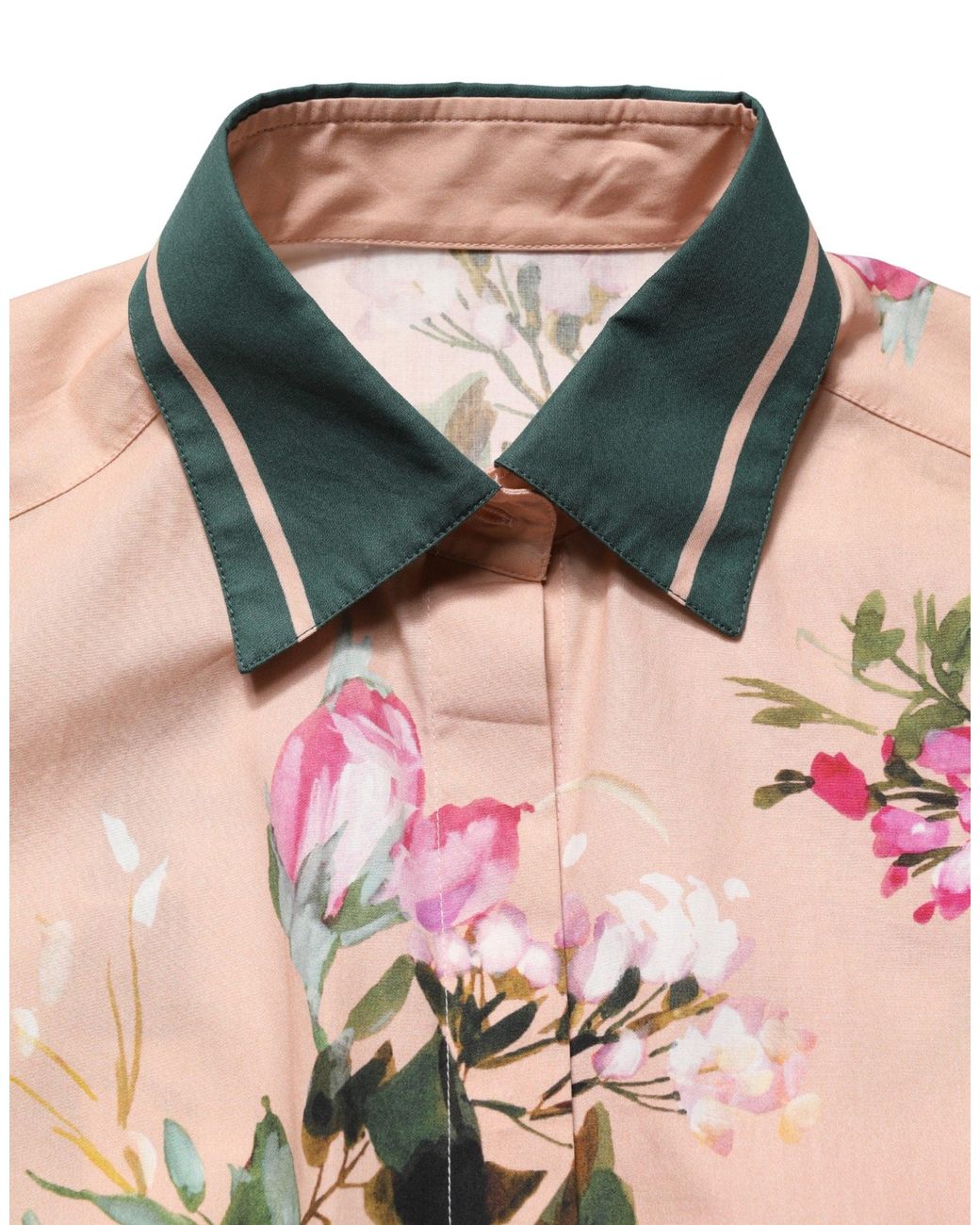 Dolce & Gabbana Multicolor Pink Floral Cotton Button Front Shirt Top