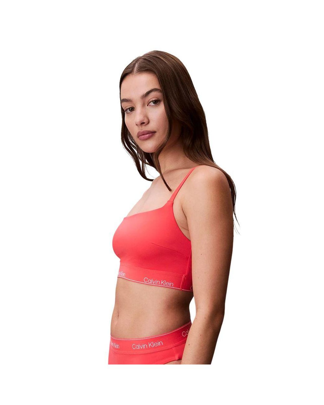 Calvin Klein Red Orange Recycled Polyester Bikini