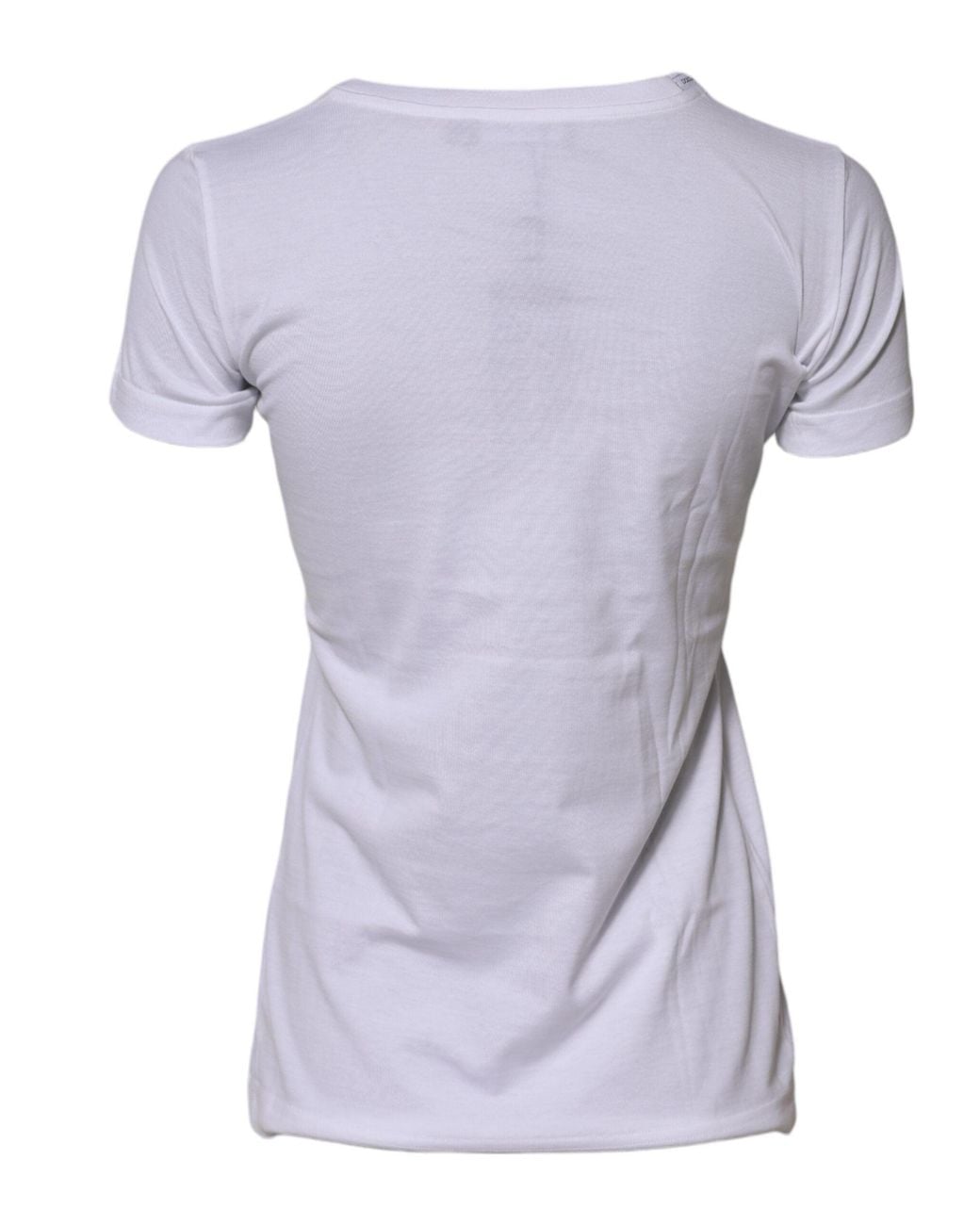Dolce & Gabbana Purple White Cotton Crew Neck Short Sleeves T