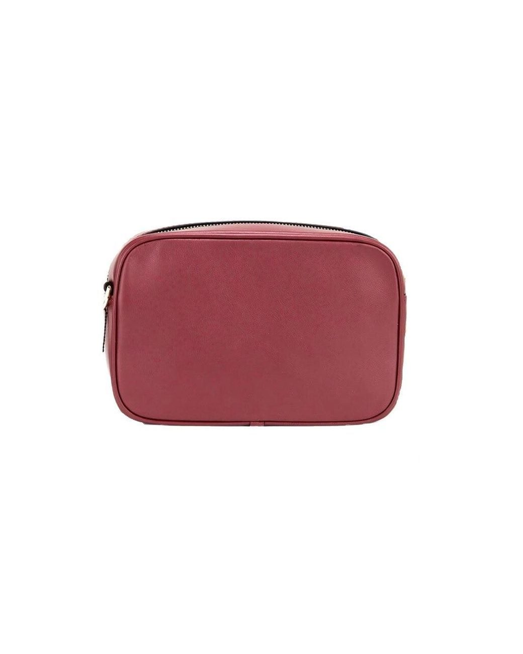 Marc Jacobs Red Flash Pomegranate Smooth Leather Embossed Camera Crossbody Bag Purse