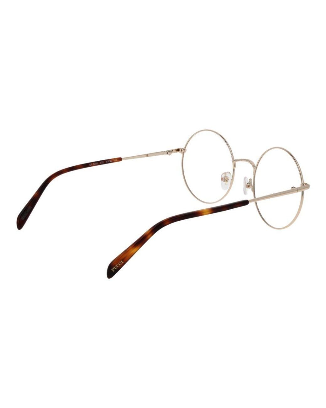 Emilio Pucci Metallic Gold Metal Glasses (frames)