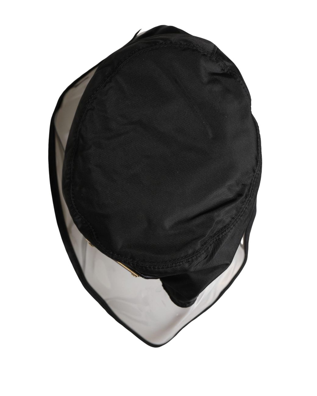 Dolce & Gabbana Black Plastic Fisherman Bucket Capello Hat Polyester for men