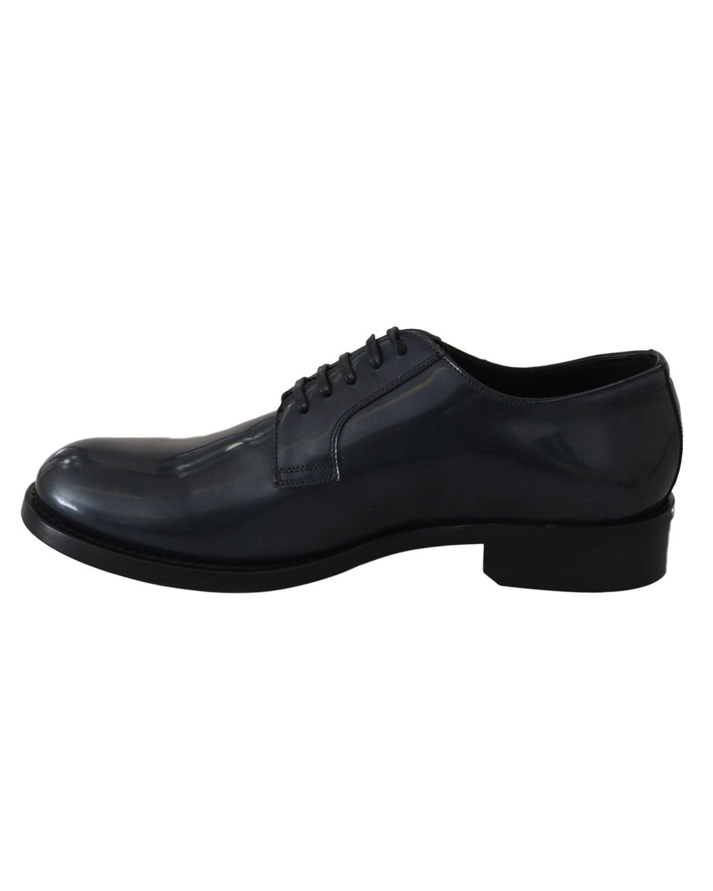 Dolce & Gabbana Black Elegant Leather Derby Dress Shoes for men