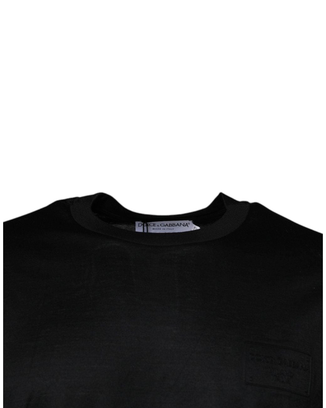 Dolce & Gabbana Black Cotton Tshirt Classic Crew Neck for men