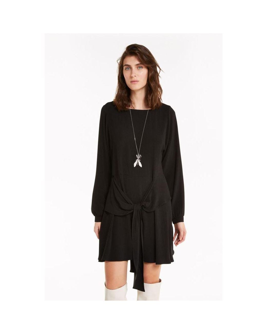 Patrizia Pepe Black Viscose Casual Dress