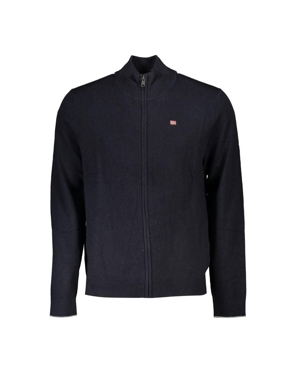 Napapijri Blue Elegant Long Sleeve Zip Cardigan for men