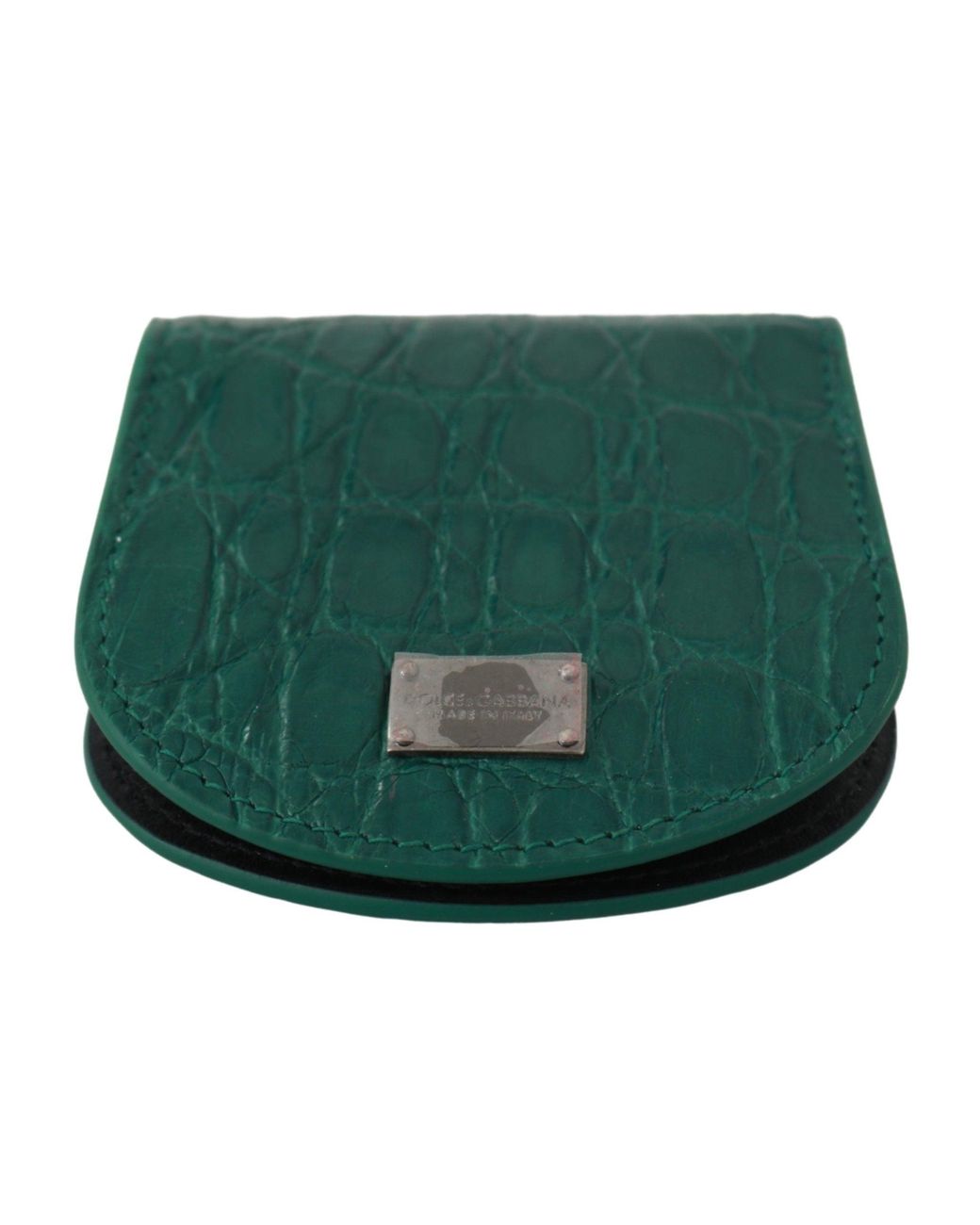 Dolce & Gabbana Green Exotic Skins Condom Case Holder Wallet for men